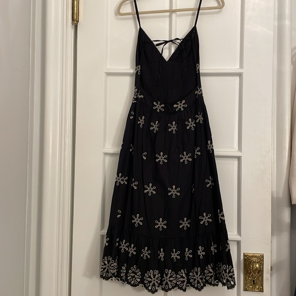 Zara Black and White Embroidered Midi Sundress - Picture 4 of 4